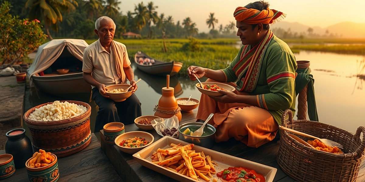 Turmeric Trail Northeast Expansion Concept art for upcoming Northeast India expansion in Turmeric Trail Indian Journey showing traditional Naga cuisine and landscapes